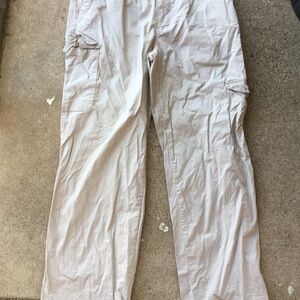 Light Beige retro straight leg Cargo Pants